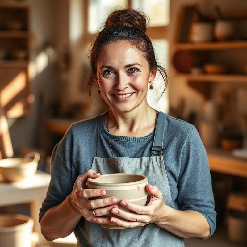 Eleni Marou, Ceramics artisan in Santorini