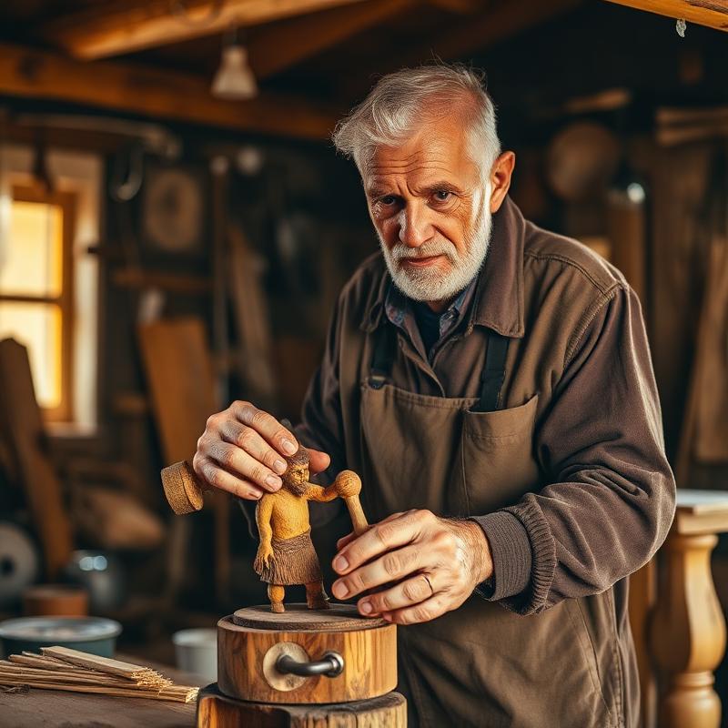 Jón Bergsson, Wood Carving artisan in Reykjavik